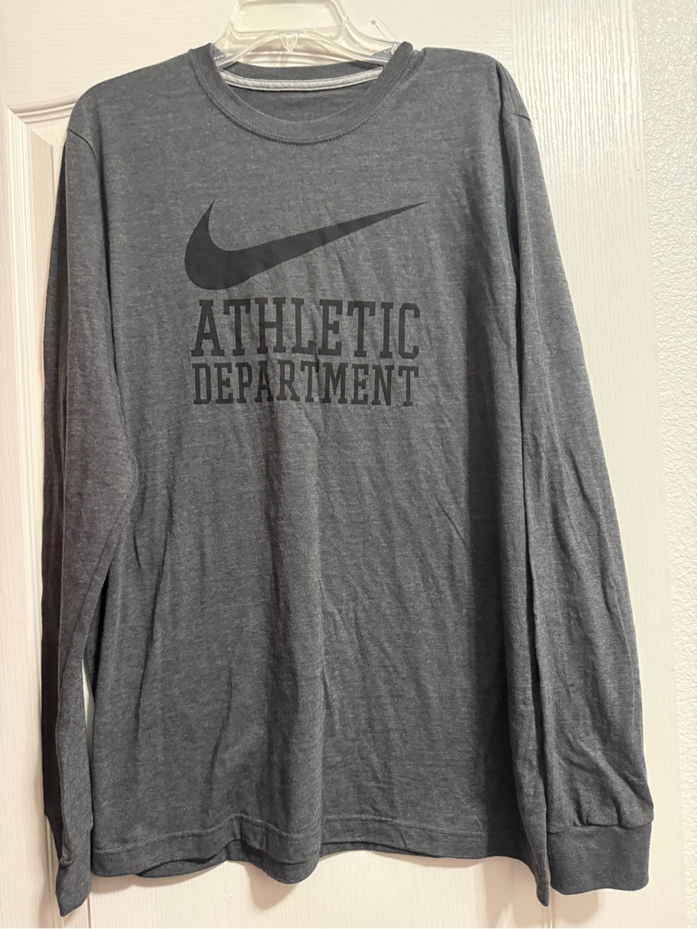 Nike Dark Gray 'Athletic Department' Long-Sleeve Tee
